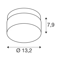 SLV Cyft LED-væglampe, sort, aluminium, Ø 13,2 cm, CCT