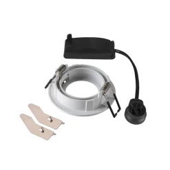 SLV Indbygget loftslampe New Tria, hvid, aluminium, Ø 8,2 cm