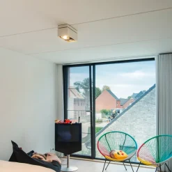 SLV Kardamod loftlampe, hvid, stål, længde 31,5 cm, 2 lyskilder.