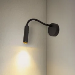 SLV Karpo Goose LED-væglampe, dæmpbar, sort