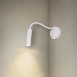 SLV Karpo Goose LED-væglampe, dæmpbar, hvid