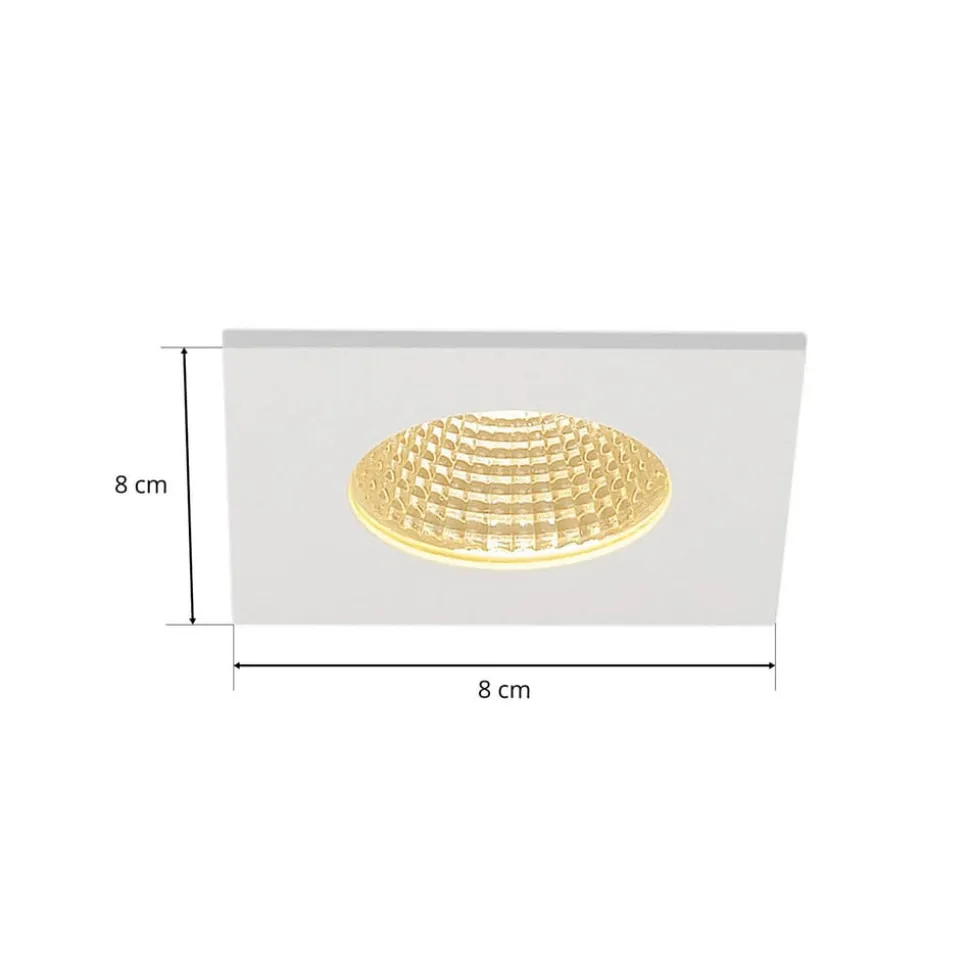 SLV LED indbygningslampe Patta-I, hvid, aluminium, længde 8 cm