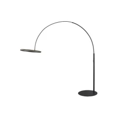 SLV LED-gulvlampe One Bow FL, sort, stål, højde 232 cm