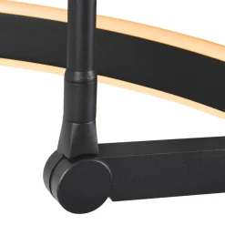 SLV LED-gulvlampe One Bow FL, sort, stål, højde 232 cm