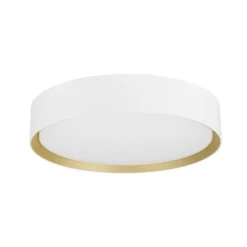 SLV LED-loftlampe Decona, Ø 30 cm, hvid/guldfarvet, metal