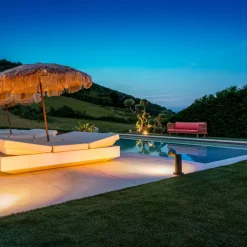 SLV LED-sokkellampe R-Cube 35, antracit, aluminium, højde 35 cm