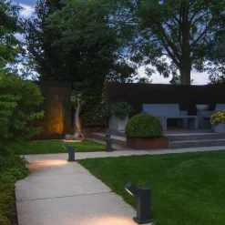 SLV LED-sokkellampe S-Cube 35, antracit, aluminium, højde 35 cm