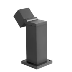 SLV LED-sokkellampe S-Cube 35, antracit, aluminium, højde 35 cm