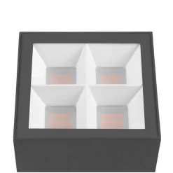 SLV LED-sokkellampe S-Cube 35, antracit, aluminium, højde 35 cm