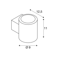 SLV LED-væglampe Oculus, Ø 9 cm, dæmpbar til varmt lys, metal