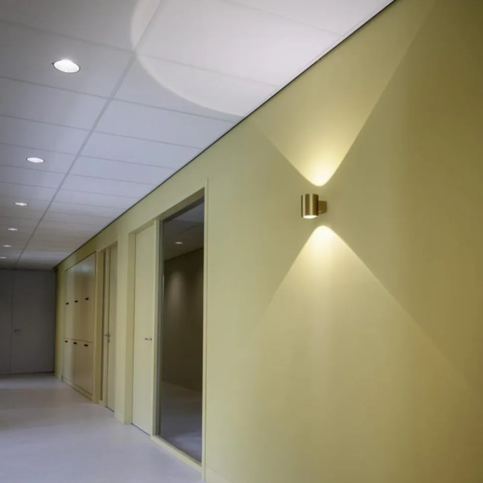 SLV LED-væglampe Oculus, Ø 9 cm, dæmpbar til varmt lys, metal