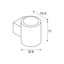 SLV LED-væglampe Oculus, messingfarvet Ø 9 cm dæmpbar til varmt lys