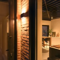 SLV Oval udendørs væglampe op/ned CCT 17,5 cm sort