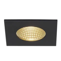 SLV Patta-I LED-indbygningslampe kantet, mat sort