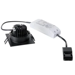 SLV Patta-I LED-indbygningslampe kantet, mat sort