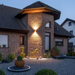 SLV Rusty LED udendørs væglampe op/ned cylinder