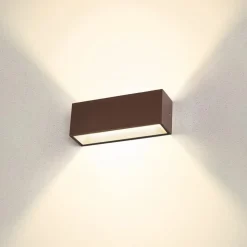 SLV Sitra LED udendørs væglampe op/ned 30cm rust