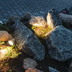 SLV spot med jordspyd Sitra, antracit, aluminium, højde 12 cm