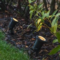 SLV udendørs spotlampe Nautilus Spike XL, sort, aluminium, Ø 6,5 cm