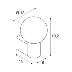 SLV Varyt væglampe til badeværelset, krom, aluminium, bredde 12 cm