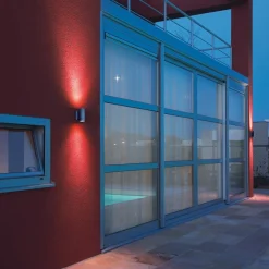 SLV væglampe Myra, sølvgrå, aluminium, bredde 8 cm, op/ned