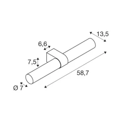 SLV væglampe til badeværelset Lygant dobbelt, krom, aluminium
