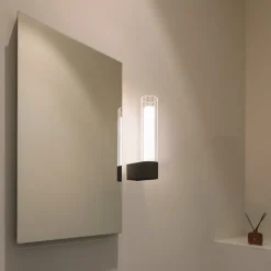 SLV væglampe til badeværelset Lygant enkelt, sort, aluminium