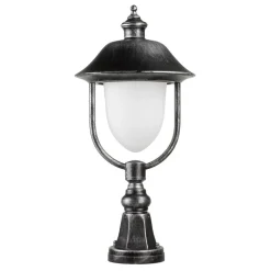 Sokkellampe 1156, sort/sølv