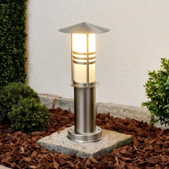 Sokkellampe Erina, stål, 40 cm