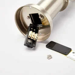 Sokkellampe Erina, stål, 40 cm