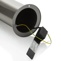 Sokkellampe Hanneli i stål, rund