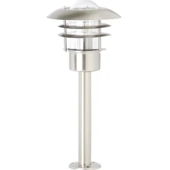 Sokkellampe Terrence, stål, højde 50 cm