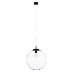 Sol glas-hængelampe, Ø 35cm, sort/klar