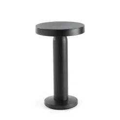 Solar-LED-bordlampe Cairo, sort, plast, IP44, 21cm