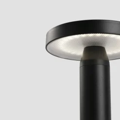 Solar-LED-bordlampe Cairo, sort, plast, IP44, 21cm