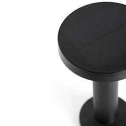 Solar-LED-bordlampe Cairo, sort, plast, IP44, 21cm