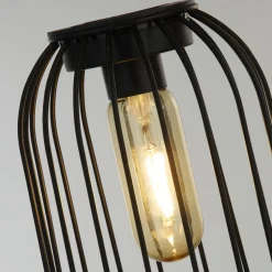 Solar-LED-terrasselampe Tahoa, 35 cm, grå, rattan, IP44