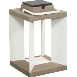 Solcellelanterne Teckalu, Duratek/hvid, 36,5 cm