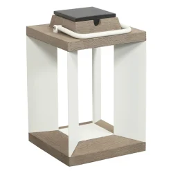 Solcellelanterne Teckalu, Duratek/hvid, 36,5 cm