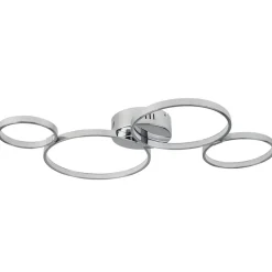 Solexa LED-loftlampe, ringformet, kromlook