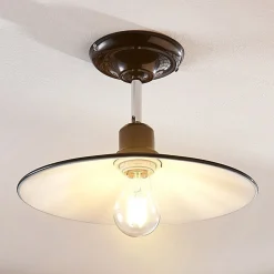 Sort loftlampe Phinea i metal, vintagelook