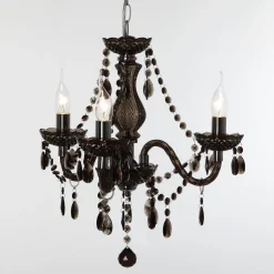 Sort lysekrone Perdita, 3 lyskilder