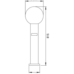 Sort pullertlampe med blæreglas