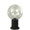 Sort sokkellampe II med blæreglas
