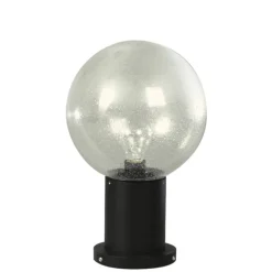 Sort sokkellampe II med blæreglas