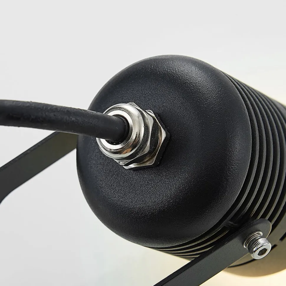 Sort udendørs LED-spot Maris med jordspyd