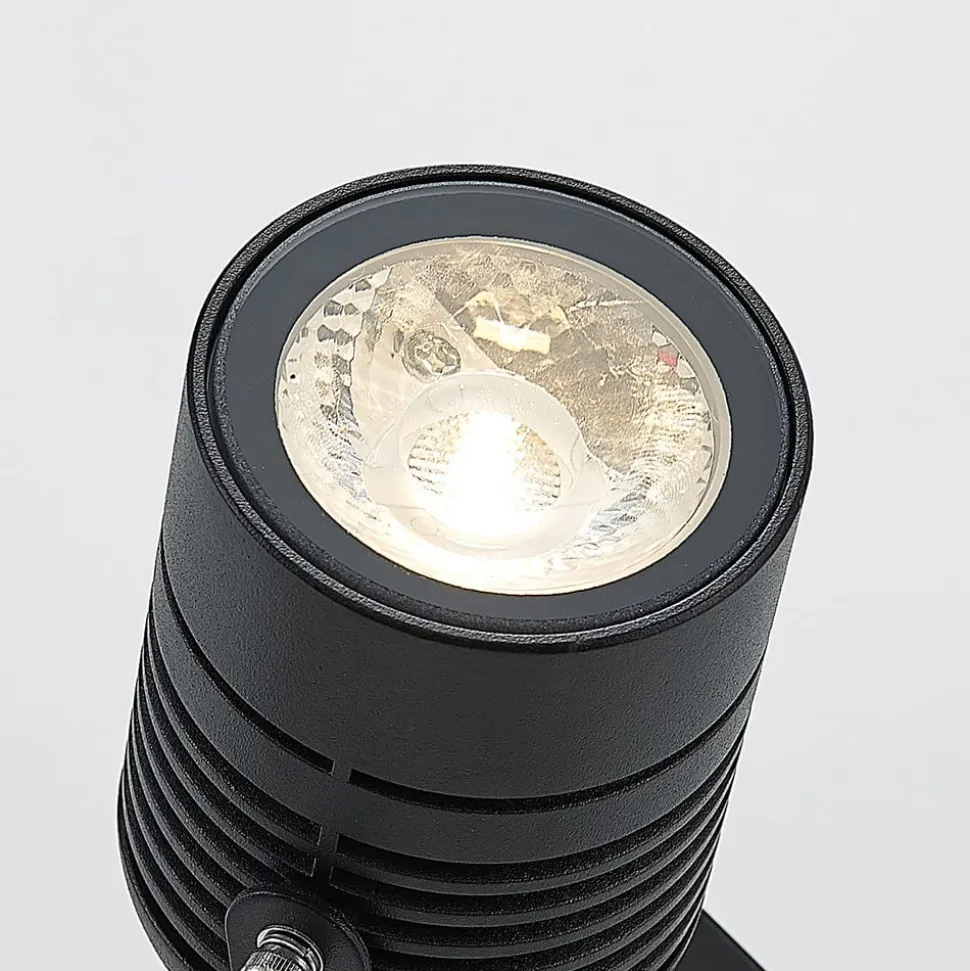 Sort udendørs LED-spot Maris med jordspyd