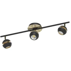 Sort-guld LED-loftslampe Nocito - 3 lyskilder