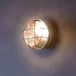 Sotano Retro lampe til vådrum, grå, Ø 18 cm, plast IP44