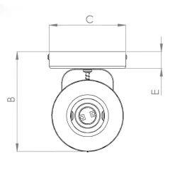 Southery vægspot, creme-guld børstet, 1 lyskilde
